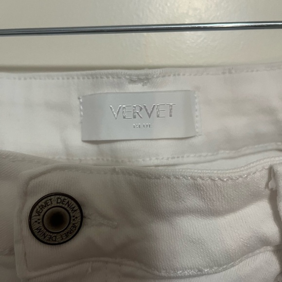 Vervet High Rise Cropped Raw Hem Wide Leg White Jeans Size 22W - Picture 5 of 9